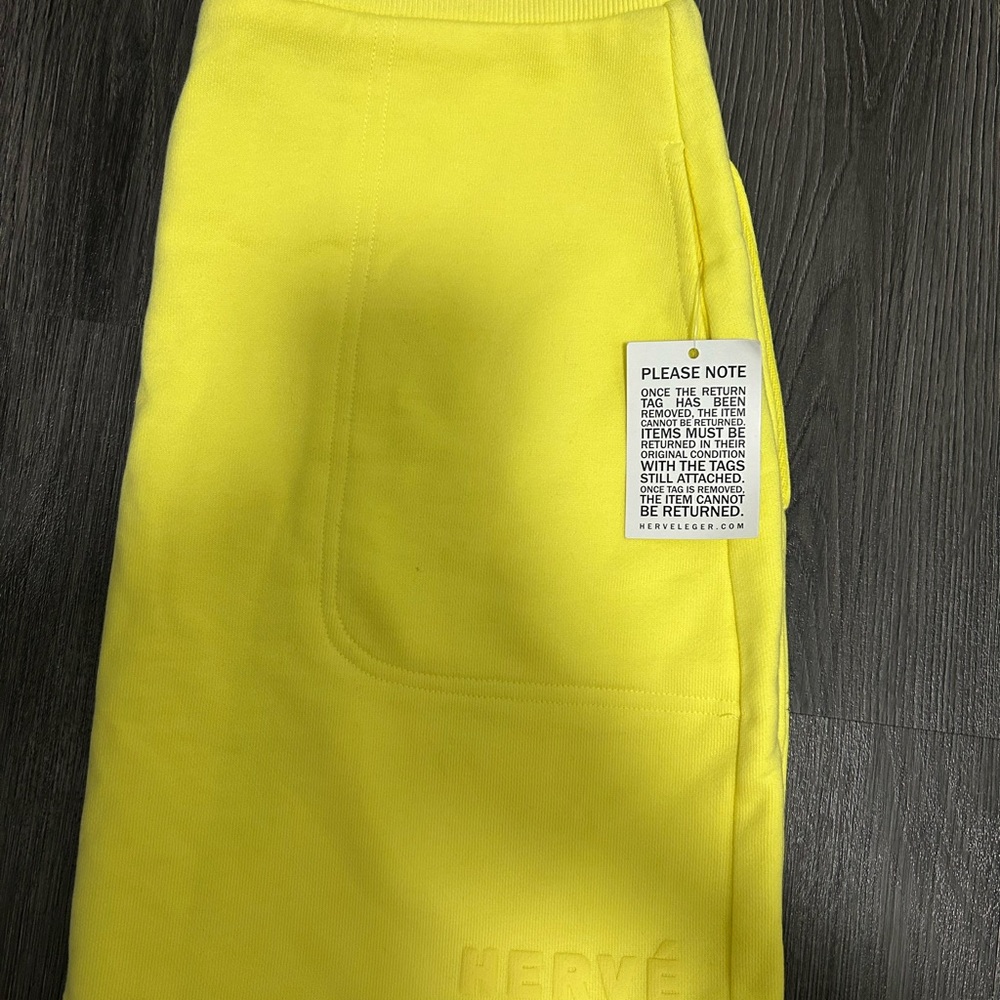 Herve Leger Yellow Mini Pencil Skirt Casual - Picture 6 of 6